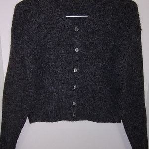 Dark Grey Button Down Sweater